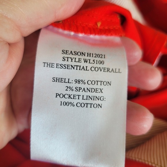 Wildfang Essential Long Sleeve Jumpsuit Red Size XS NWT Coveralls - Picture 9 of 14